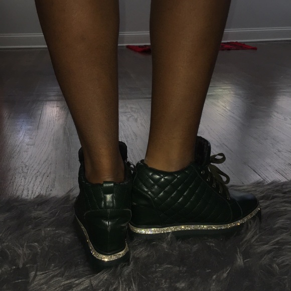 Shiny green platform sneakers - Picture 2 of 2
